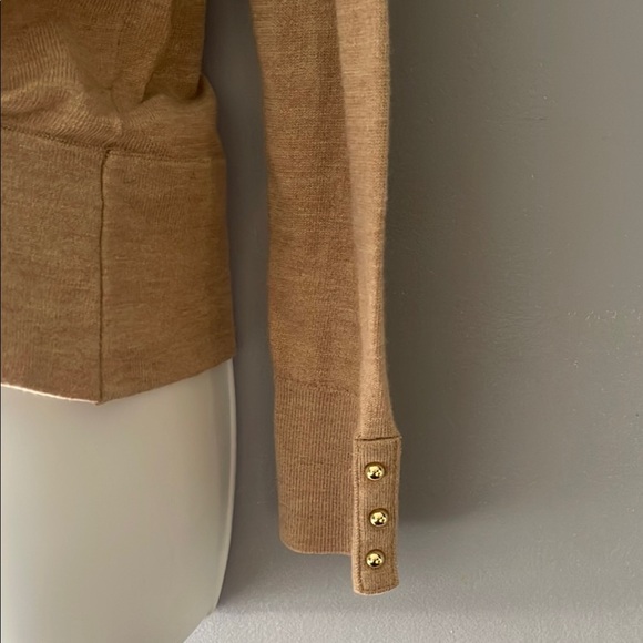 White House Black Market Tan Wrap Blouse Size S - Picture 3 of 10